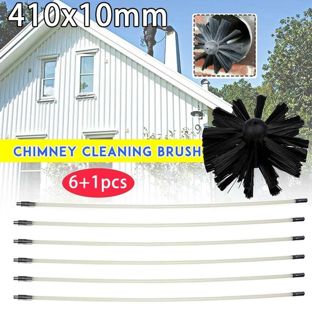Cheminée Nettoyant Kit 6 Barres 1 Brosse Chauffage Cooling Cheminées Forage