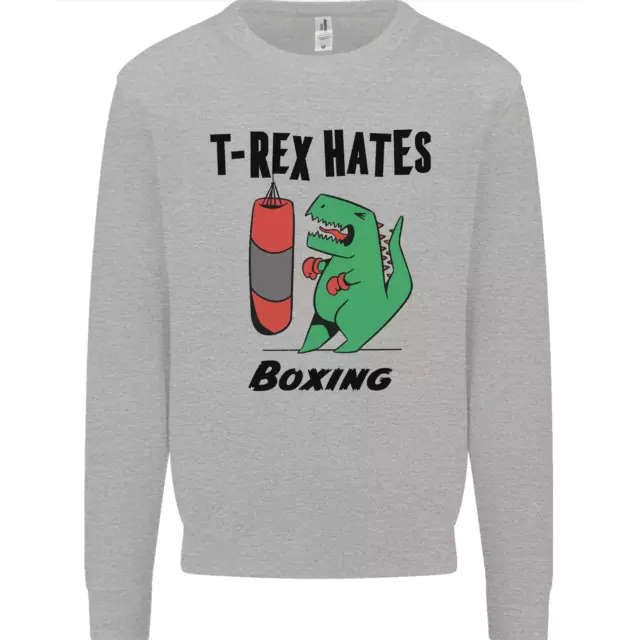 T-Rex Hates Boxing Funny Boxer MMA Sport Mens Sweatshirt Jumper