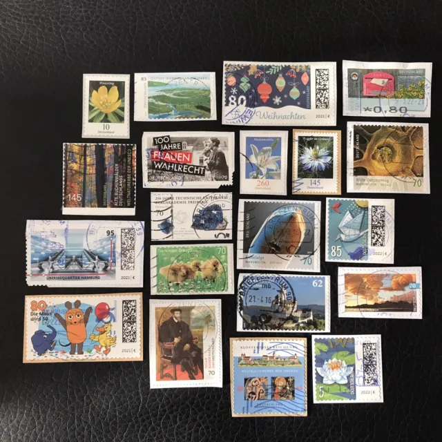 Lot de 20 timbres d'Allemagne années diverses - encore sur fragment L92
