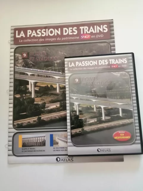 DVD LA PASSION DES TRAINS N° 9 + FASCICULE PONTS ET VIADUCS comme neuf