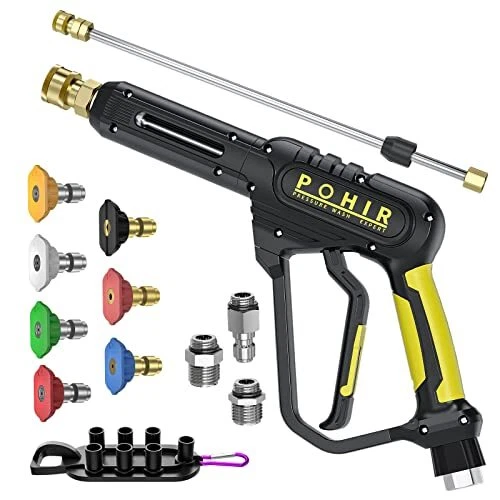 PRESSURE WASHER GUN 3600 PSI with 3/8'' Swivel Quick Connect Extension