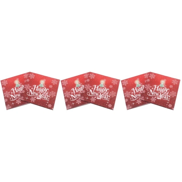 120 piezas delicadas servilletas tema de Navidad hermoso copo de nieve impreso imprescindible