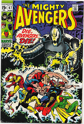 Avengers #67 Marvel 1969 Stan Lee / John Buscema,  Ultron-6. FN+
