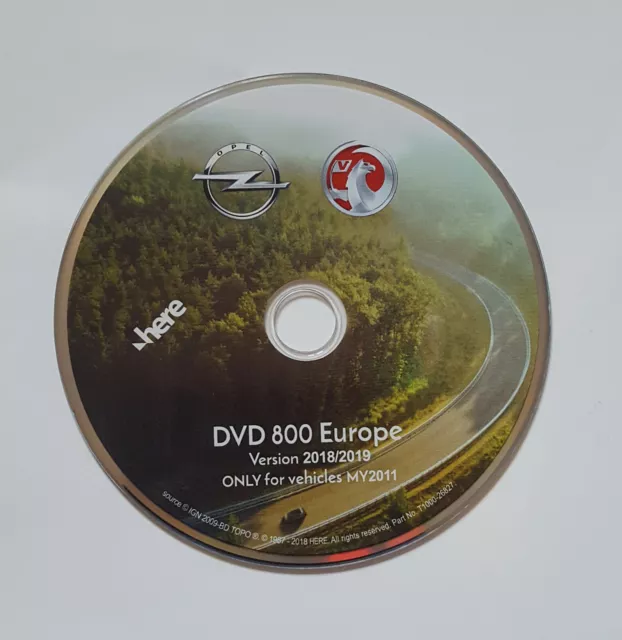 Vauxhall Opel Dvd800-Cd500 Satnav Map Disc For Astra Meriva B 2018/19