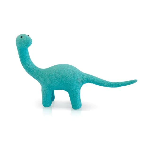 Small Felt Turquoise Dinosaur | Brontosaurus Natural Toys and Gifts for Children