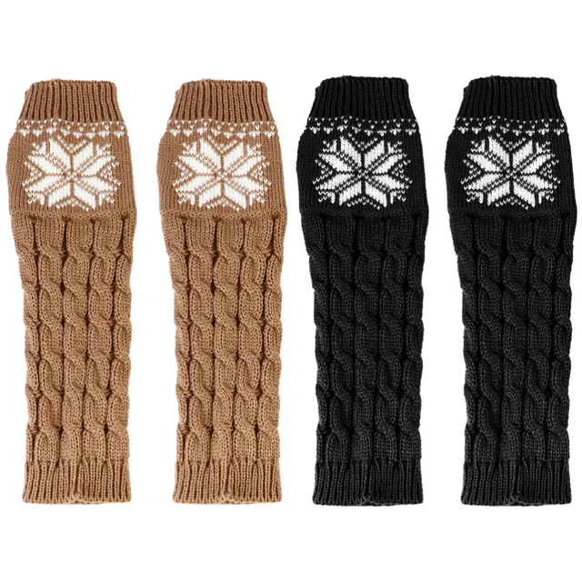 2 Pairs Winter Supplies Half Finger Cycling Gloves Fingerless Bike