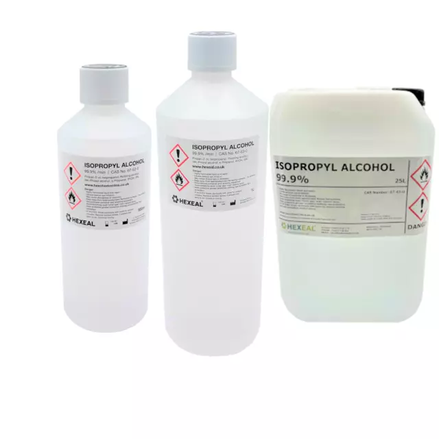 Hexeal IPA 99.9% | 500mL - 250L | Lab Grade| Isopropyl Alcohol/Isopropanol 99.9%