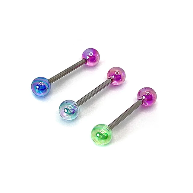 Titanium Steel Colorful Tongue Nails Piercing Body Studs Piercing Body Jewel SA