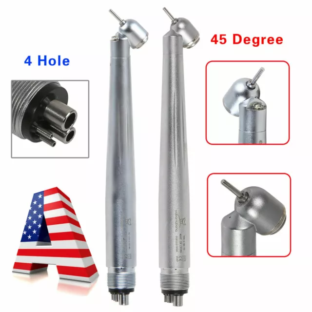 Dental 45 Degree Surgical High Speed Handpiece turbine 4H (LED E-generator) IUB