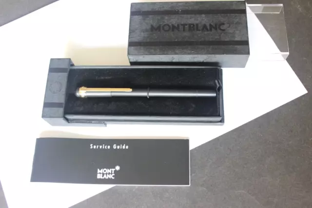 Montblanc Stylus Scenium Gold Roller Pen Clip Leer Descripción