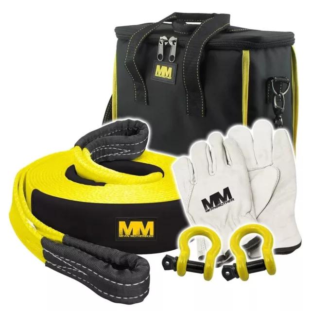 Mean Mother 11,000Kg 4WD Recovery Kit 5pc 4x4 5 Piece Kit with 11T Snatch Strap