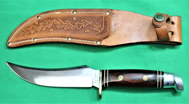 Vintage 70`s Western USA W39 w-39 Rosewood Fixed Blade Hunter  sheath