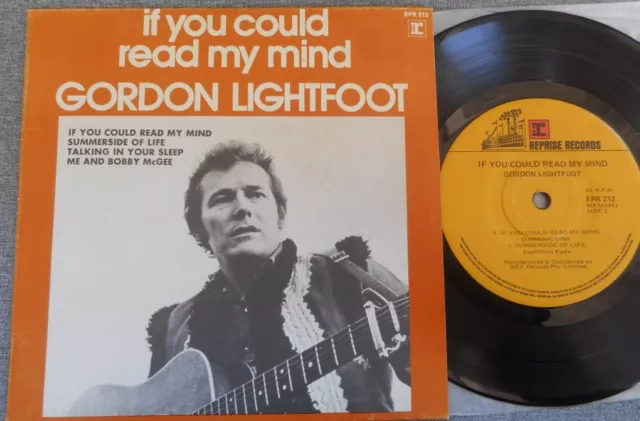 GORDON LIGHTFOOT If You Could Read My Mind EP Reprise AUSTRALIA 45 EPR 212   NM!