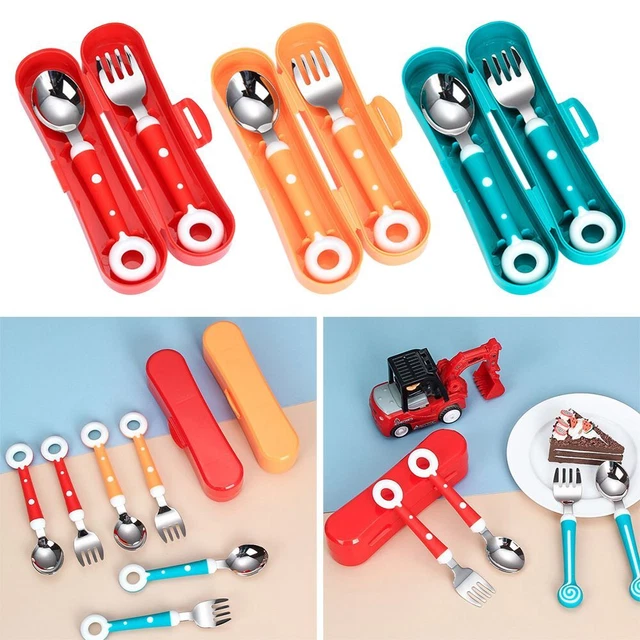 Geschirr-Set Baby Löffel Gabel Besteckset Kleinkind Geschirr Kinder Utensil