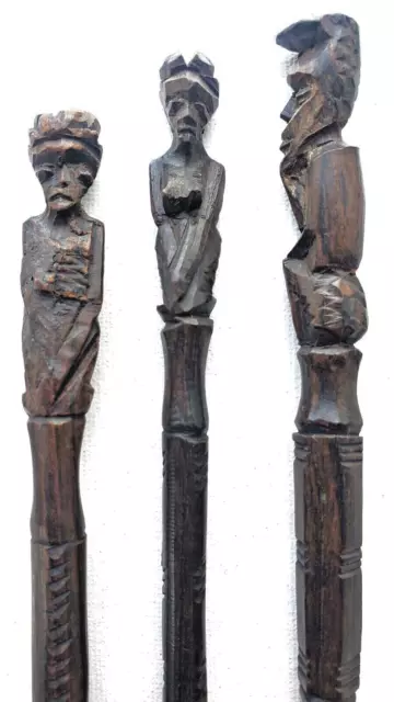 Estatuilla - madera tallada - Arte Africano - 17x1cm