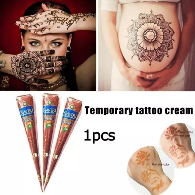 Temporary Henna Tattoo kit Natural Herbal Cones Body Art Ink Paint