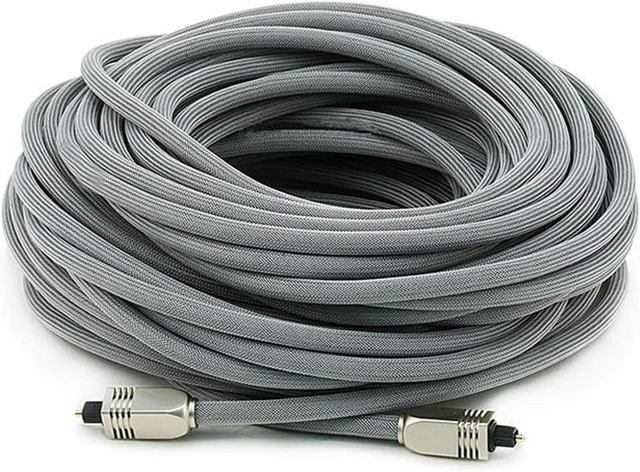 Monoprice 103448 Premium S/PDIF (Toslink) Digital Optical Audio Cable - Silver -