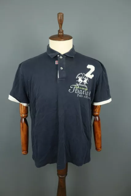 La Martina Buenos Aires Blue Short Sleeve Polo Shirt Size 3XL