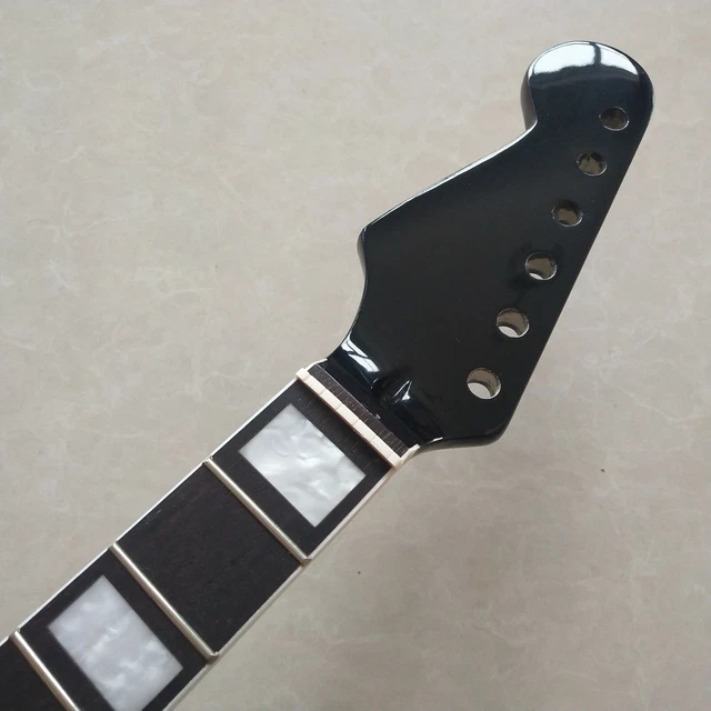 22 FRETS BLACK Reverse head Electric Guitar Neck Maple Rosewood