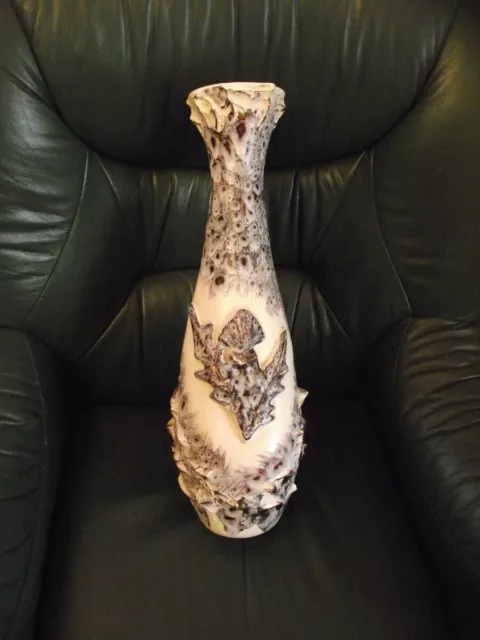 Rare Vase Fat Lava Vintage Marius Giuge Rare Poterie Française signé Vallauris