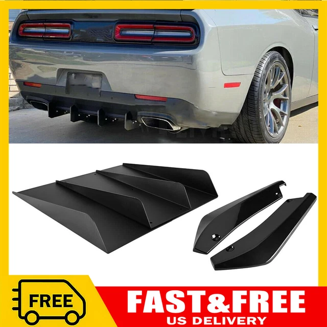 For Dodge Challenger Rear Diffuser + Rear Spats Splitter Bumper Spoiler Chin Lip