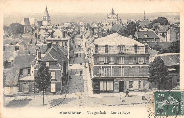Cpa 80 Montdidier Vue Generale Rue De Roye