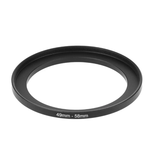 Anelli step up in metallo da 49 mm a 58 mm adattatore obiettivo filtro fotocamera accessori strumenti nuovo