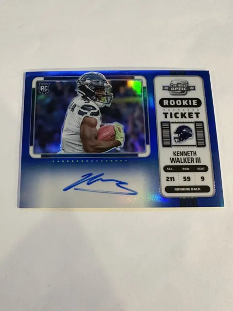 2022 Panini Contenders Optic - Rookie Ticket RPS Auto /25 #126 Kenneth Walker