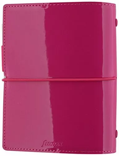 Filofax Domino Patent Pocket Hot Pink Book NEU
