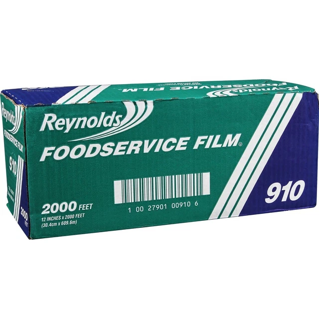 Reynolds 910 Foodservice Film - 12" Width x 2000 ft Length - 1 Wrap(s) - Clear -