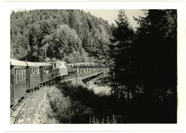 Orig. Foto Bregenzerwaldbahn Lokomotive 2095.05 am Weißachbrücke Österreich 1962
