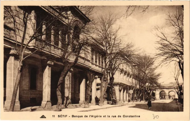 CPA AK ALGERIA SETIF Banque de l'Algerie - Rue de Constantine (1357128)