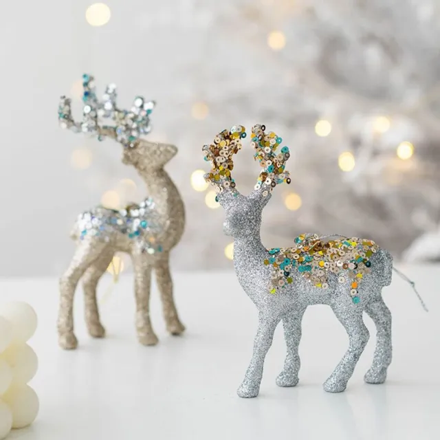 Ornement wapiti de Noël simulation festive rennes pour décoration de maison de