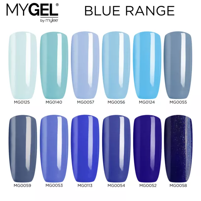 Mylee MYGEL Blue Collection UV LED Soak-Off Gel Nail Polish Colour Manicure 10ml