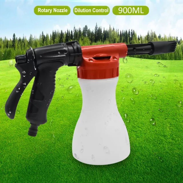 Snow Foam Spray Gun Lance -Wide Bottle 900Ml- Dilution Control -Fits Garden Hose