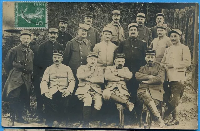 CPA PHOTO : Soldats de la 7° Section de Commis et Ouvriers d'Administration 1916