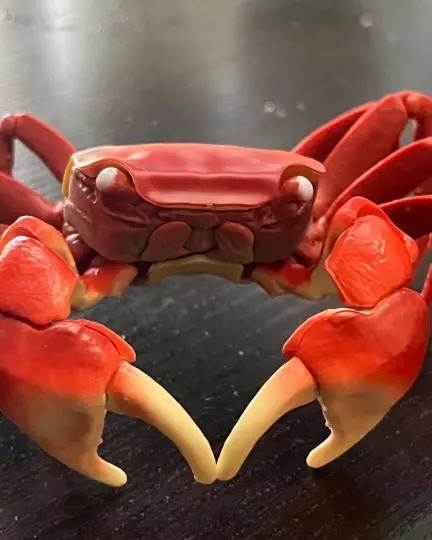 Red clawed crab PVC Action Figure model with joints