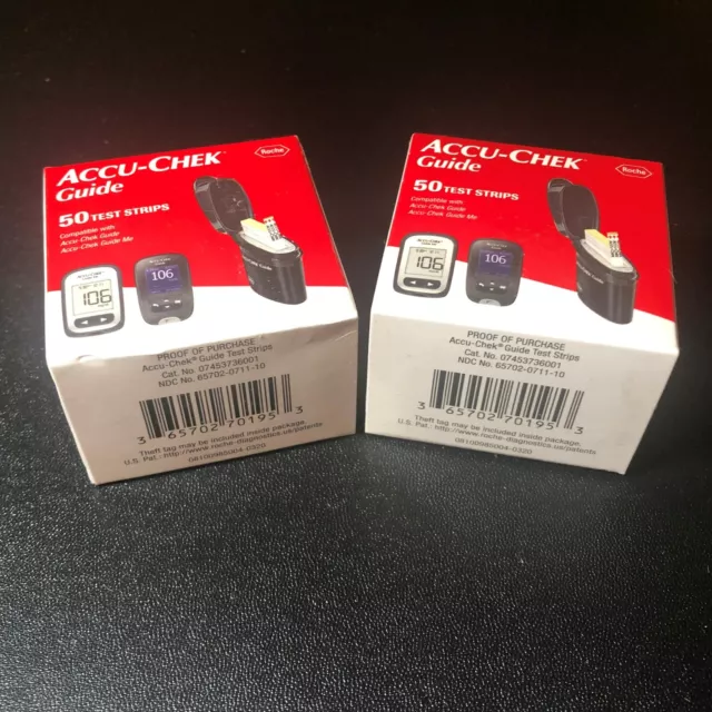 100 tiras reactivas para diabéticos Accu-Chek Guide VENCIMIENTO 10/2023++ ENVÍO GRATUITO