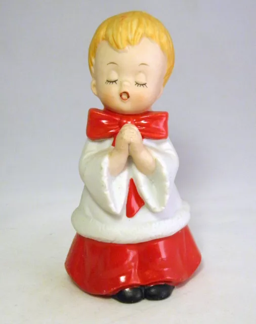 VTG Homco Singing Choirboy Christmas Carolers Choir Boy Porcelain Figurine #5550