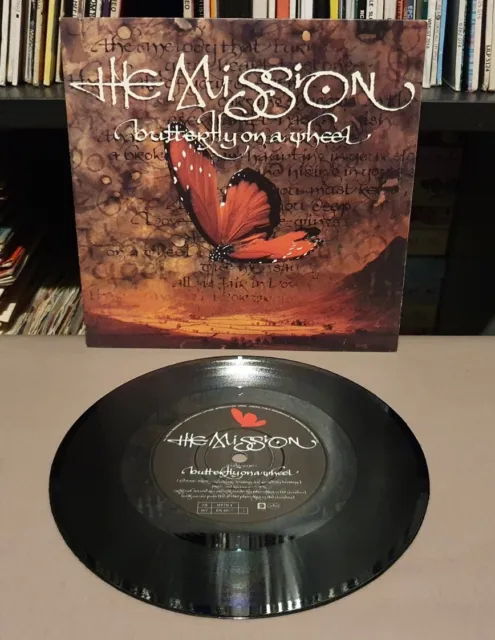 THE MISSION Butterfly On A Wheel 1990 UK 7" Vinyl - MYTH 8 - VG+/VG