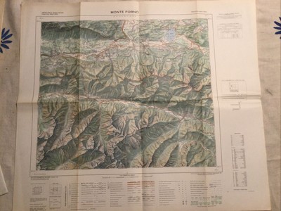 CARTA IGM 1922 TRENTINO ALTO ADIGE CIMA VERTANA ORTLES VAL ROSIM VEDRETTA LASA 