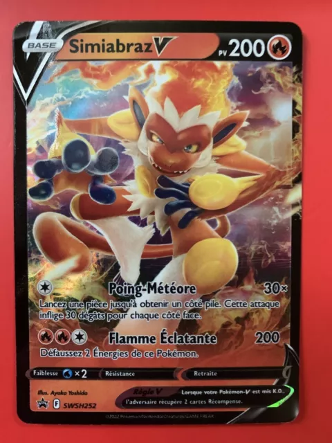 Carte Pokemon SIMIABRAZ SWSH252 PROMO Ultra Rare V Epée et Bouclier FR NEUF