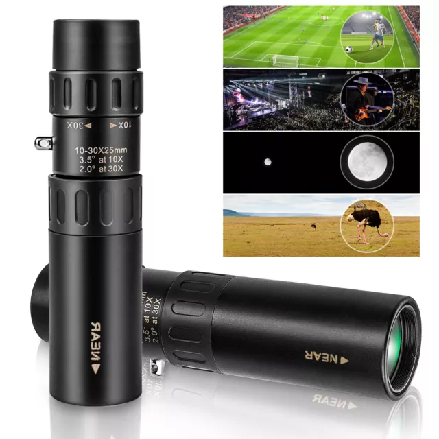 10-30x25 High Definition Zoom Monocular Telescope for Travel Bird Watch Camping