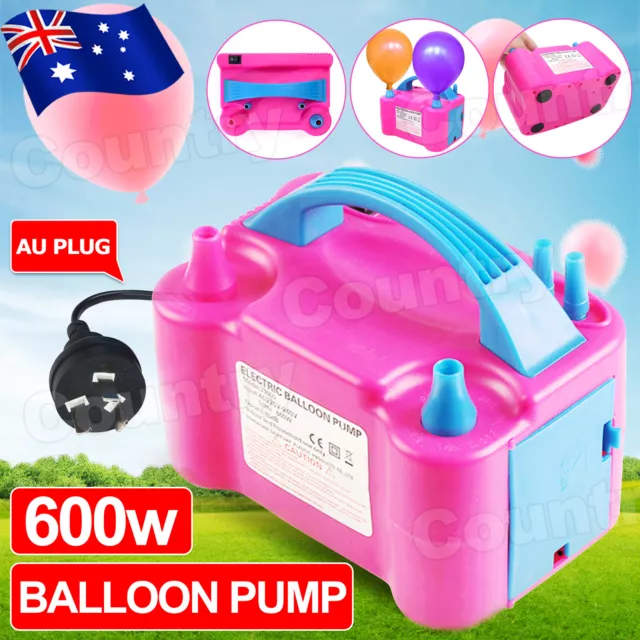 600W Electric Balloon Pump Ballon Air Inflator  2 Nozzles Portable  Ballons