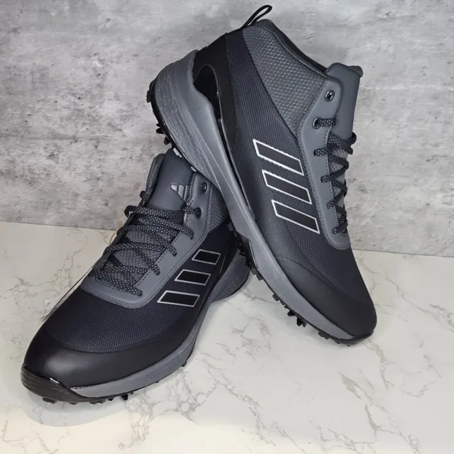 New Adidas ZG23 Rain Rdy Core Black/Grey Golf Shoes UK 12 Men's