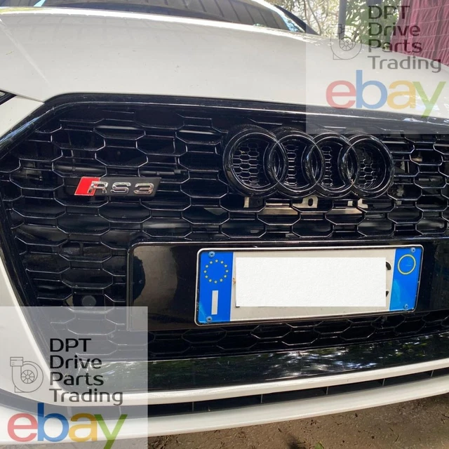 Kit Stemma Logo Anelli Per Audi Anteriore Posteriore Nero Lucido Q3 8U Q5 Q7 A6 - Foto 2