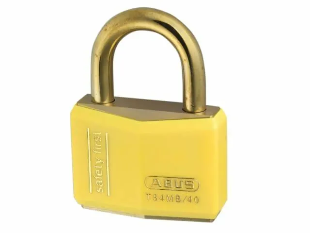 Abus Mechanical T84MB/40mm Yellow Rustproof Padlock Keyed Alike 8402