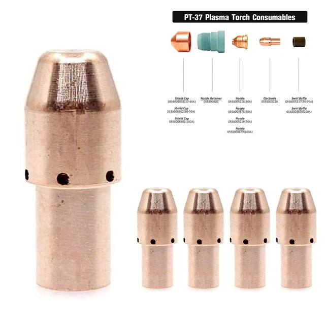 Électrodes Plasma Cuivre 220037 - Lot De 5, Pour Torche De Coupe Max1650 - Consommables Coupage Métal
