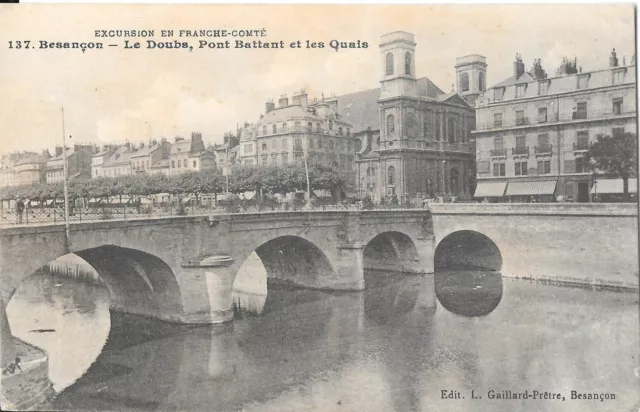 BESANCON - Le Doubs, Pont Battant et les quais