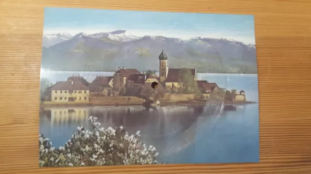 50er: 2x "Wasserburg" Schall Bild Platte "Weißer Holunder","Casetta in Canada"